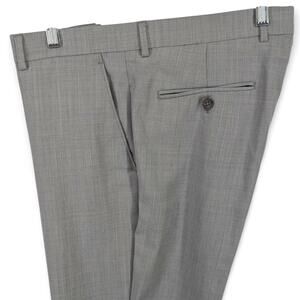 Calvin Klein Mens Slim-Fit Wool Stretch Suit Dress Pants Grey Solid 34 x 32 NWOT